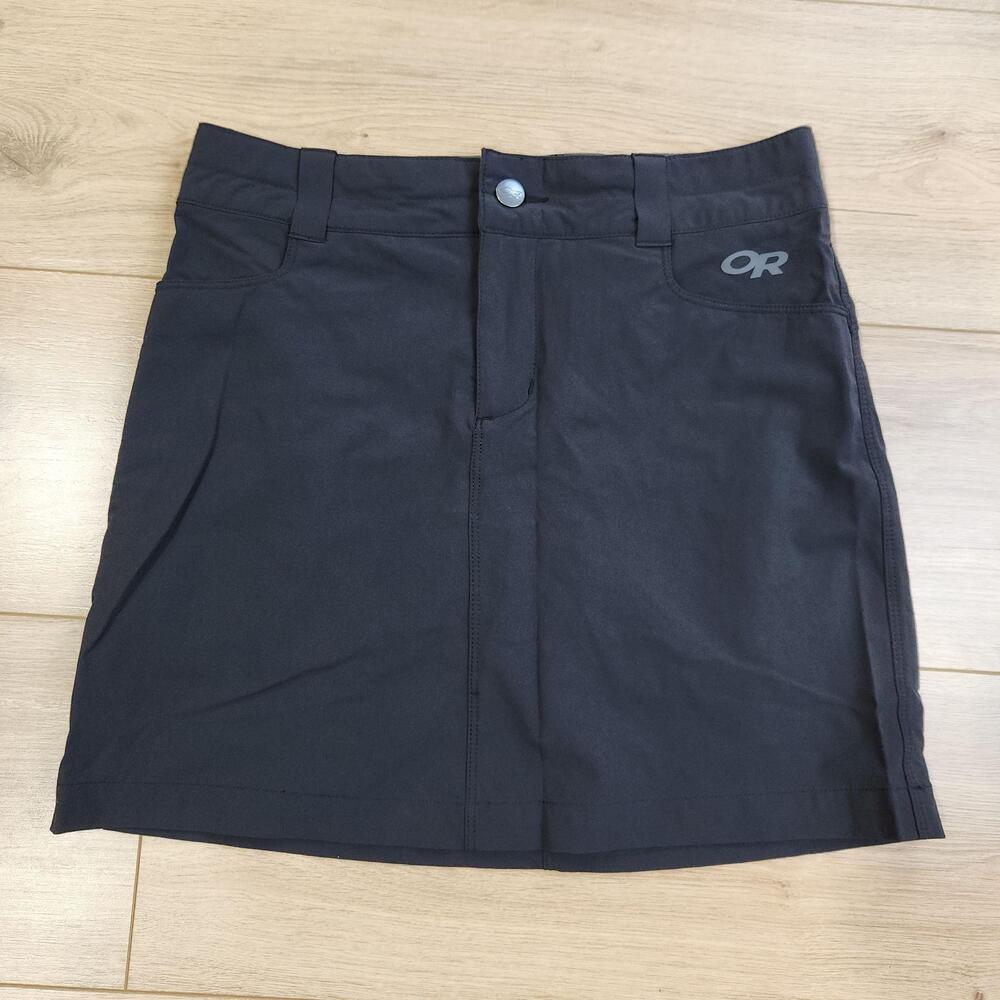 Outdoor Research Ferrosi Skort Womens 4 Black Hiking Stretch Lined Zip Pockets